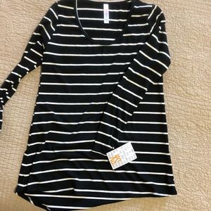 LuLaRoe XS black & white Lynnae NWT